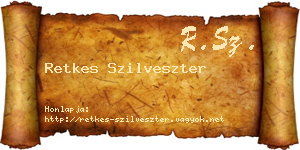 Retkes Szilveszter névjegykártya